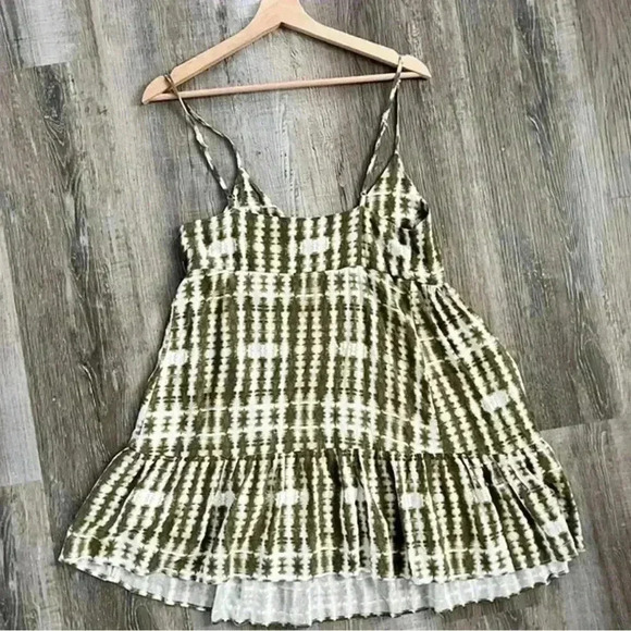 Urban Outfitters Tangerine Mini Frock Dress Size S Swing Lightweight Green - Picture 7 of 8